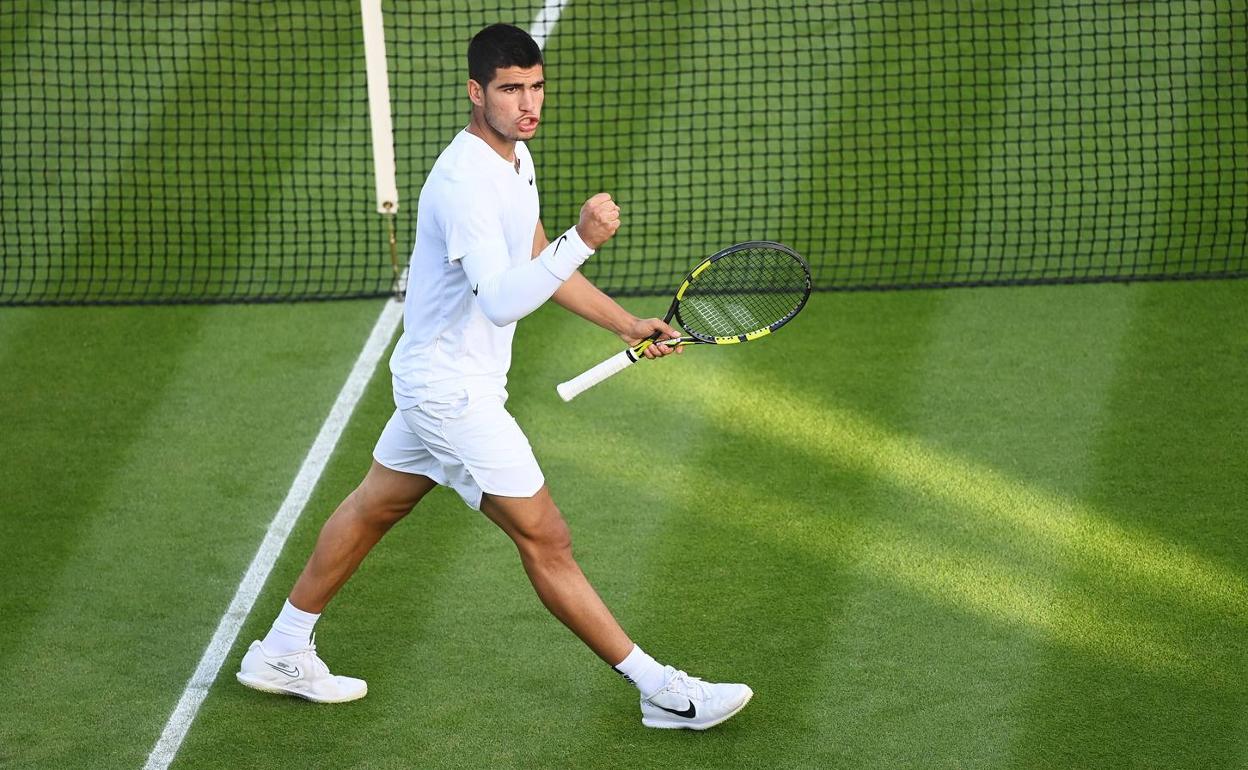 Carlos Alcaraz en Wimbledon. 