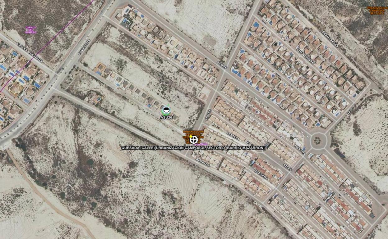 Lugar en el que tuvo lugar el accidente. 