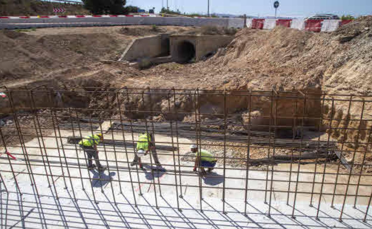 Obras de reconstrucción del canal D-7, en una imagen de archivo.