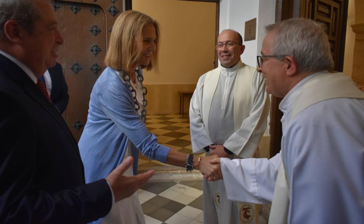 La Infanta Elena, este viernes, en su visita a Caravaca. 