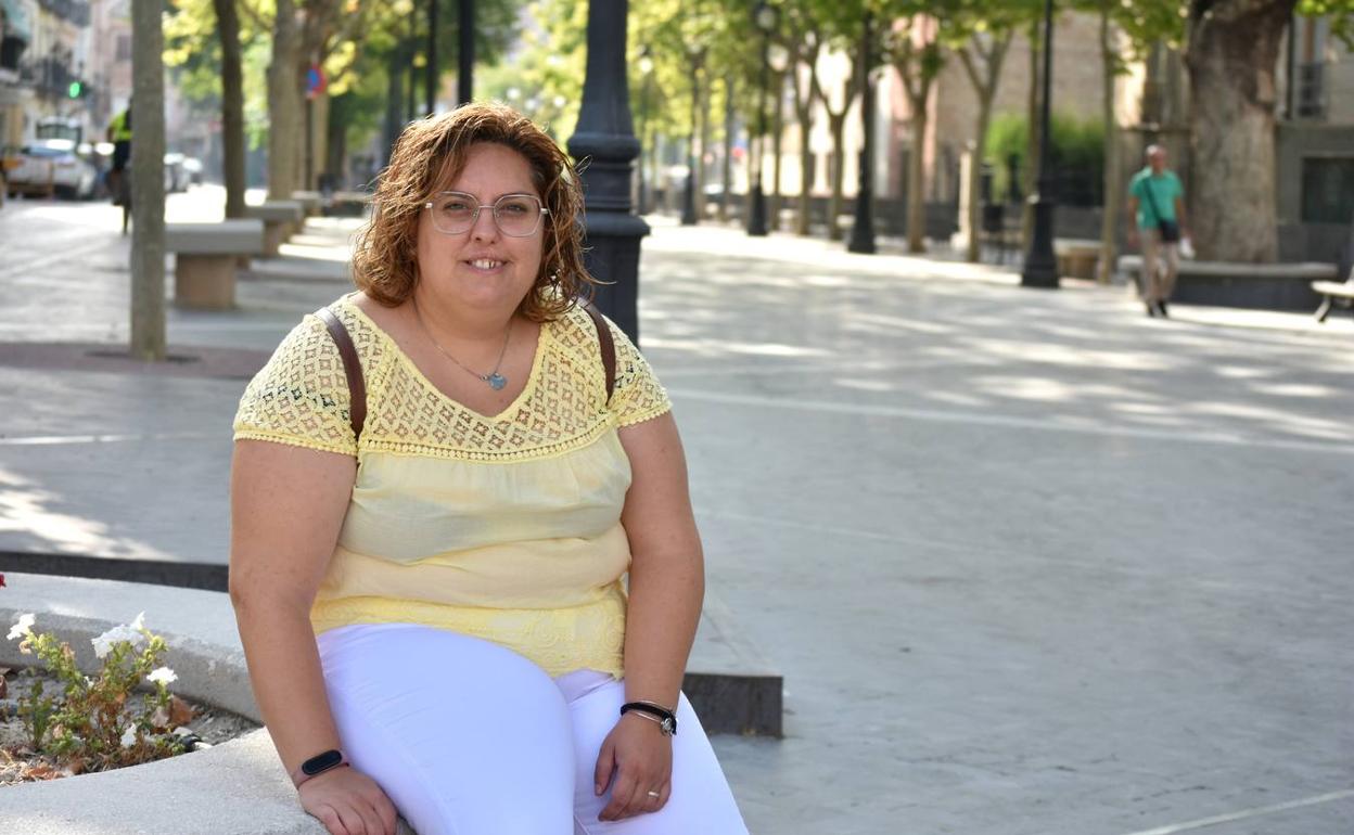 Ana Isabel Martínez, en la Glorieta de Caravaca de la Cruz. 