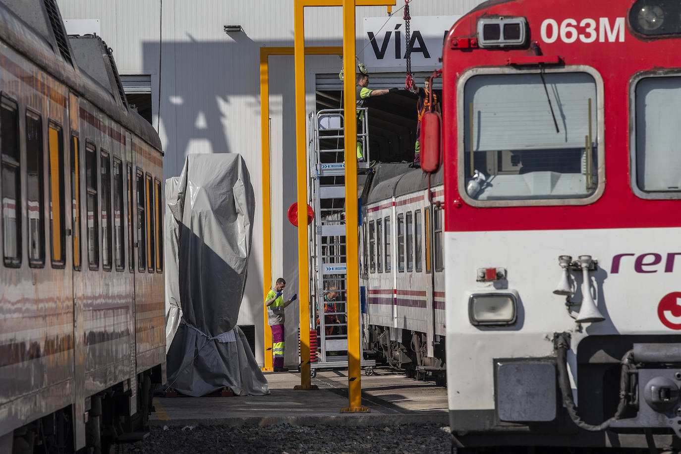 Fotos: Obras de rehabilitación de la estación de trenes de Cartagena