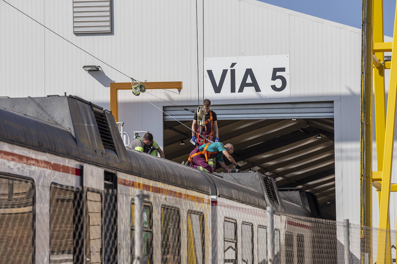 Fotos: Obras de rehabilitación de la estación de trenes de Cartagena