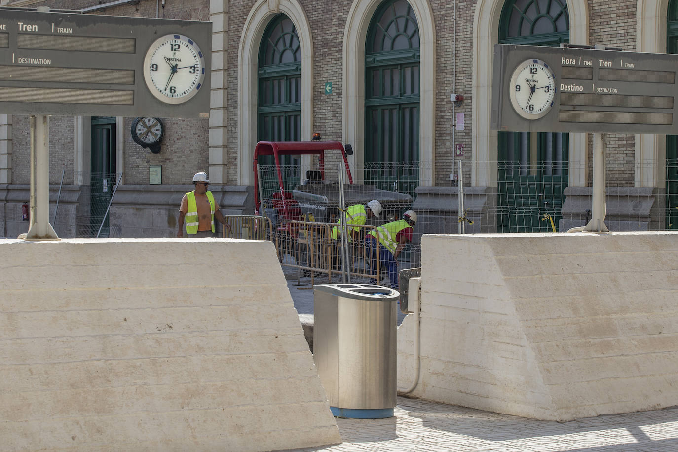 Fotos: Obras de rehabilitación de la estación de trenes de Cartagena