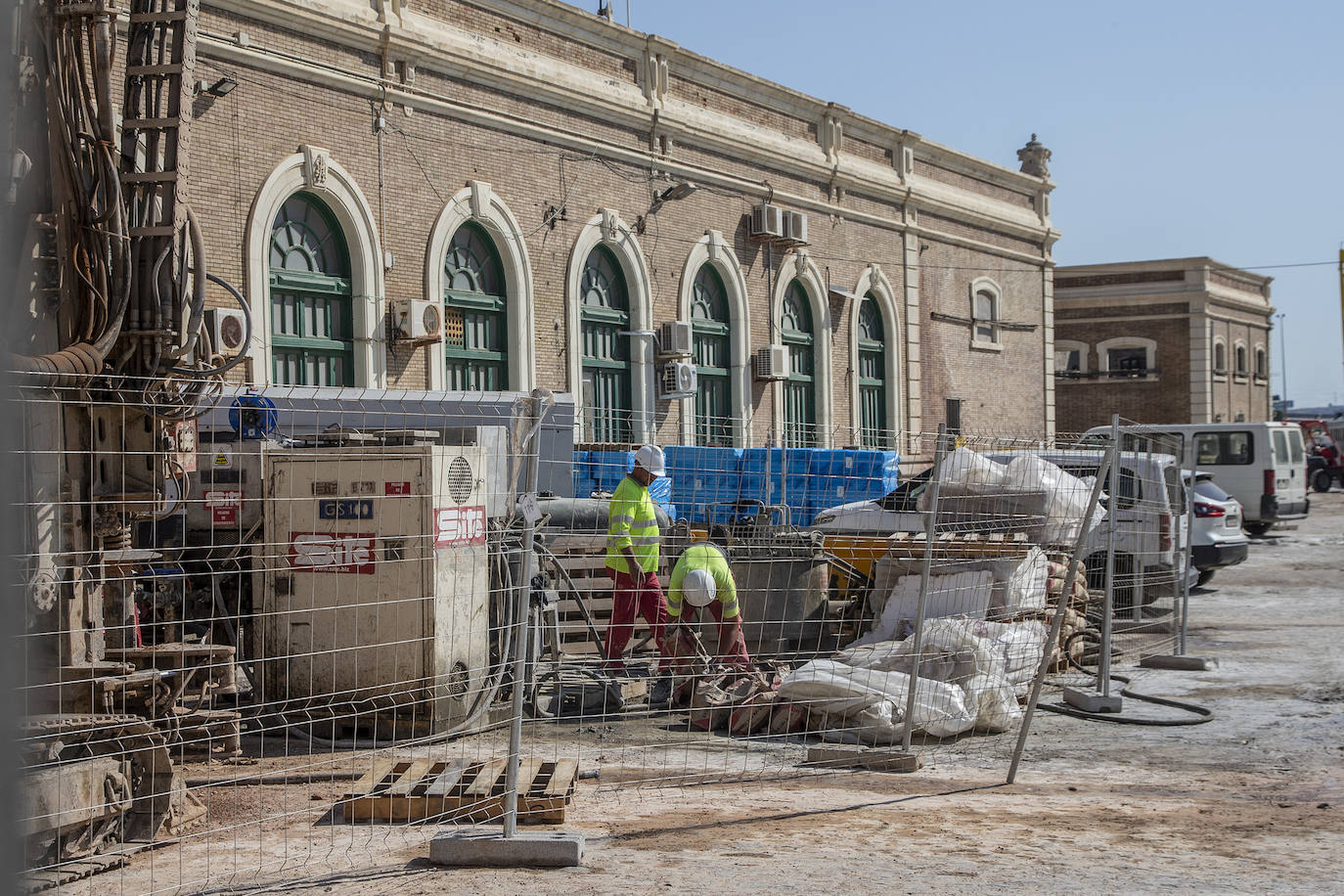 Fotos: Obras de rehabilitación de la estación de trenes de Cartagena