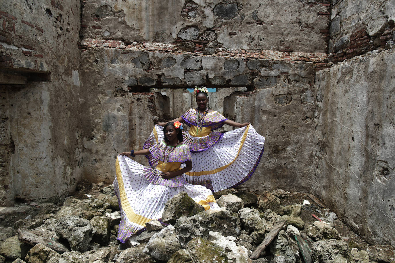 Fotos: Panamá revive con su festival de la Pollera Congo