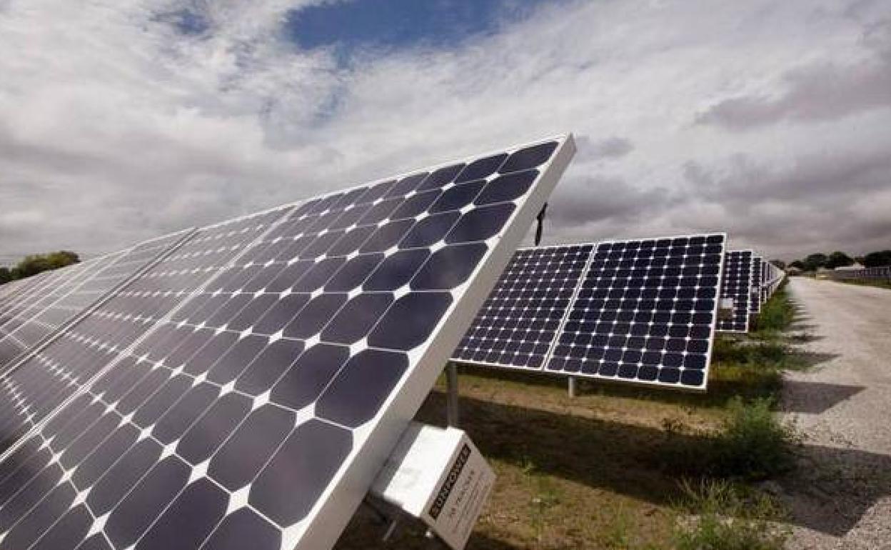 Imagen de archivo de un huerto solar.