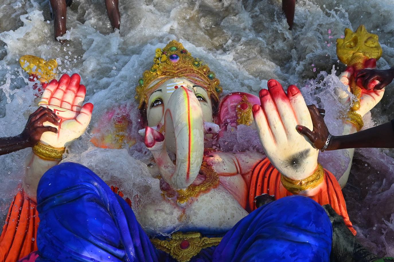 Fotos: ¡Al agua Ganesh!