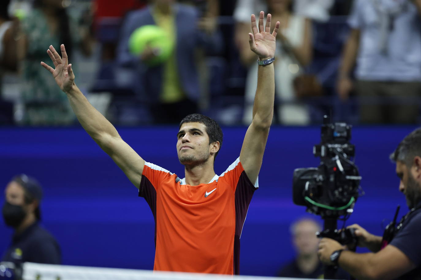 Fotos: Así celebró Alcaraz la victoria ante Tiafoe