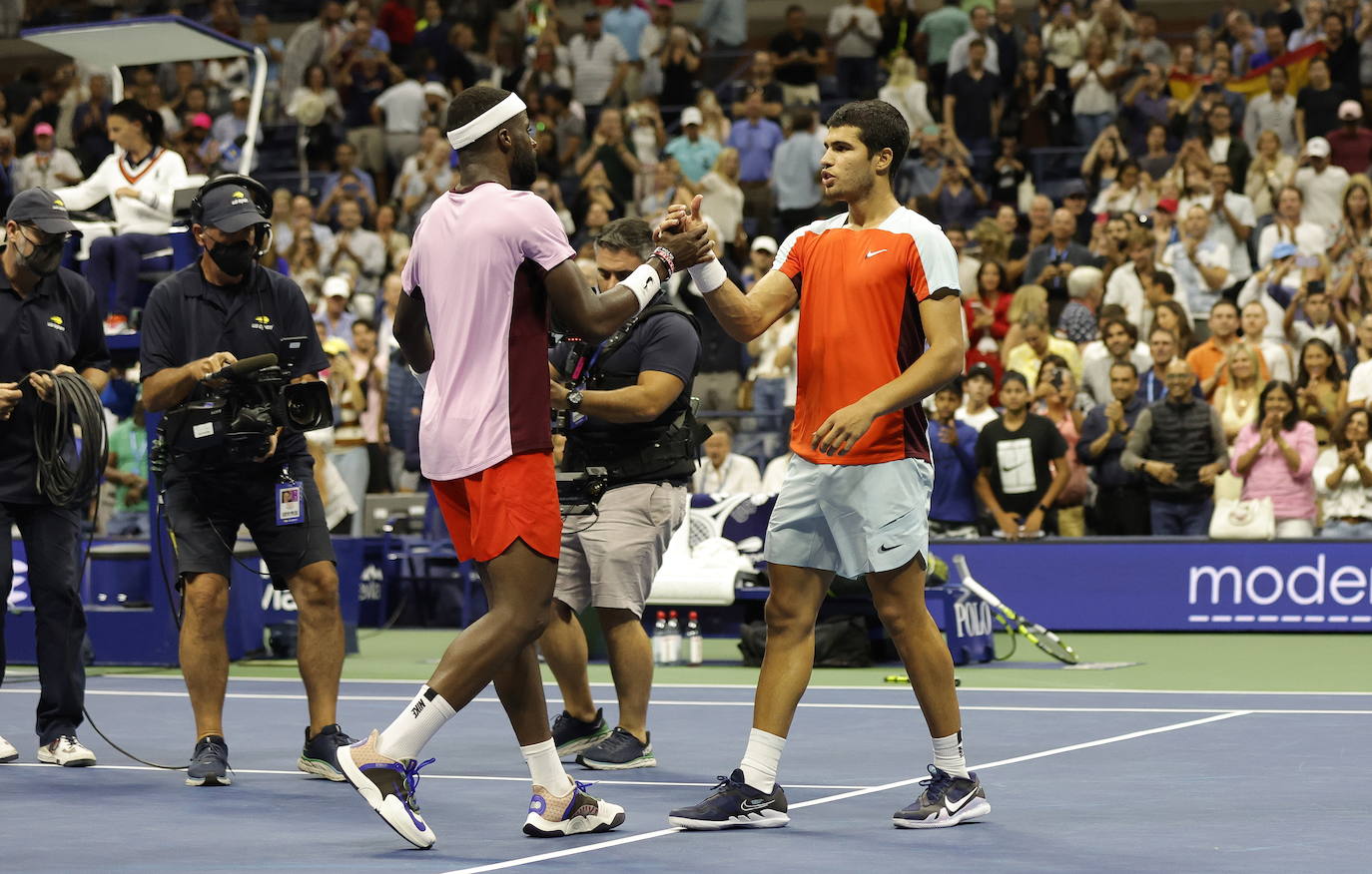 Fotos: Así celebró Alcaraz la victoria ante Tiafoe