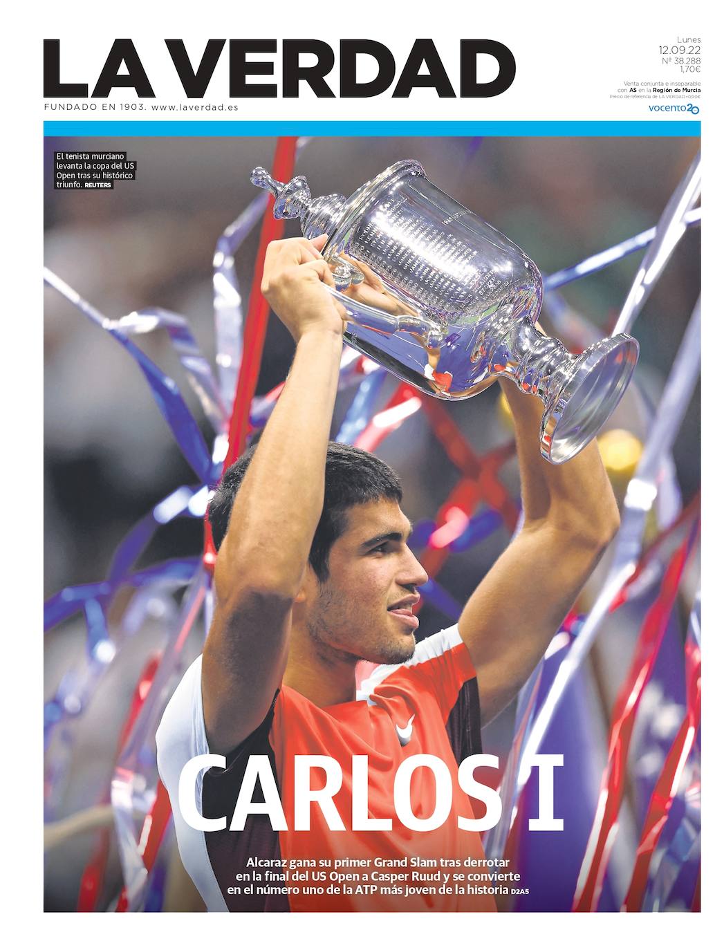 Fotos: Carlos Alcaraz, protagonista de las principales portadas tras ganar el US Open