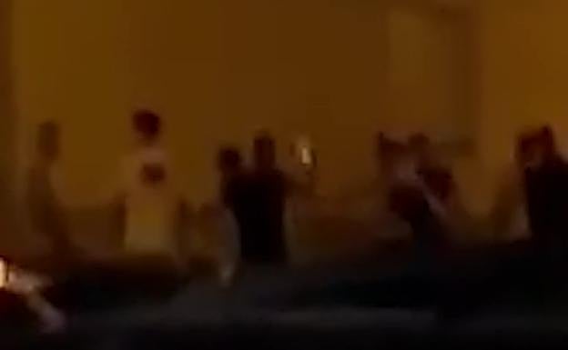 Imágenes de la reyerta grabadas por un vecino.