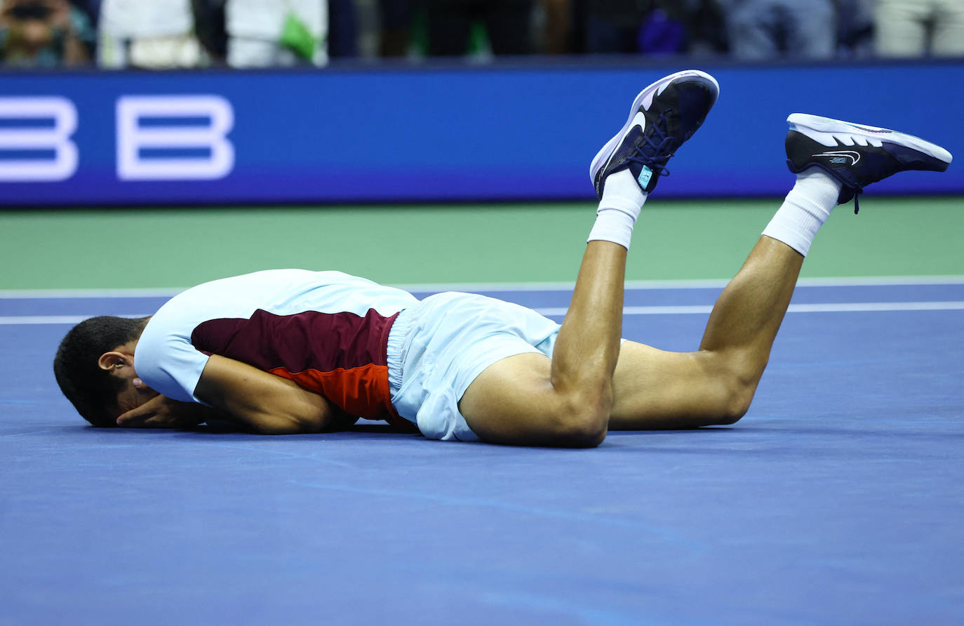 Celebrando la final ante Ruud del pasado domingo.