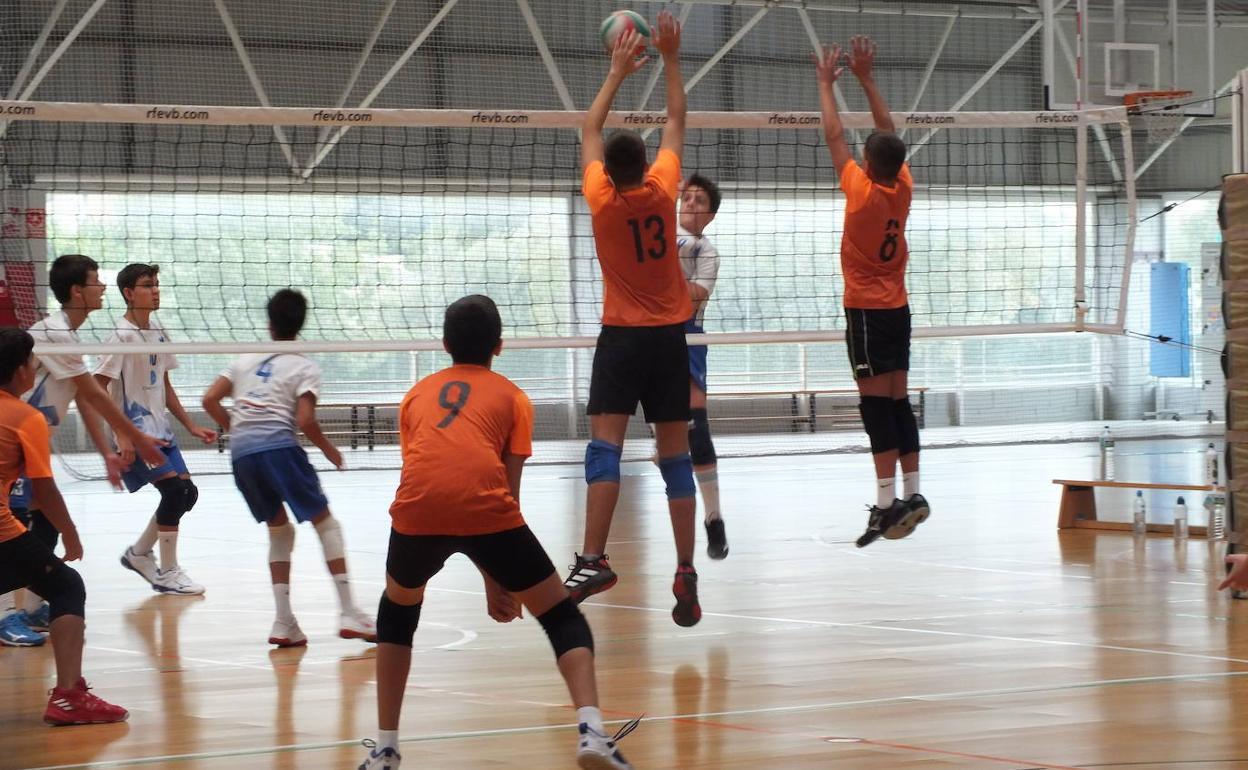 Partido de voleibol disputado en Lorca.