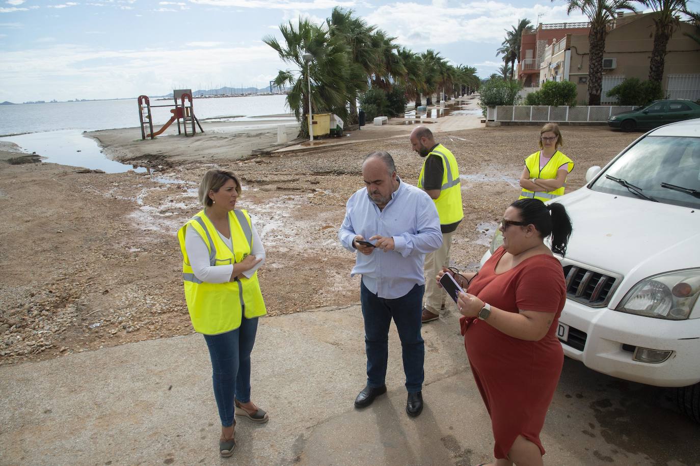 Fotos: Escorrentías por las intensas lluvias en Los Urrutias
