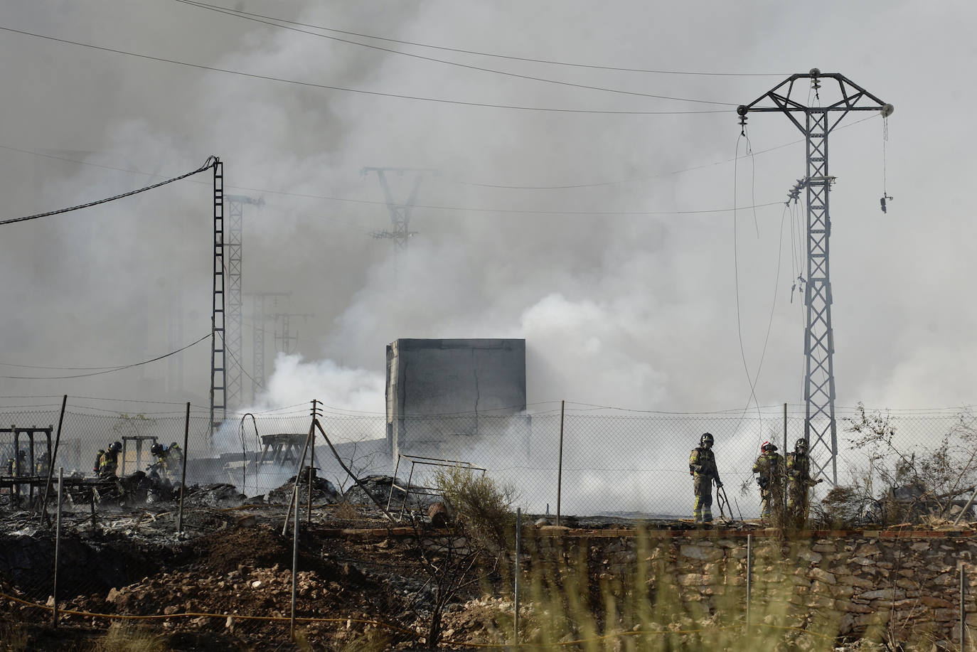 Fotos: Incendio en una nave de piensos de Murcia