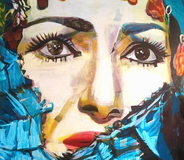 'La hechicera', obra de Manuel Pérez incluida en la exposición 'Pasolini 22-22', que pudo verse en el Centro Cultural Puertas de Castilla de Murcia.