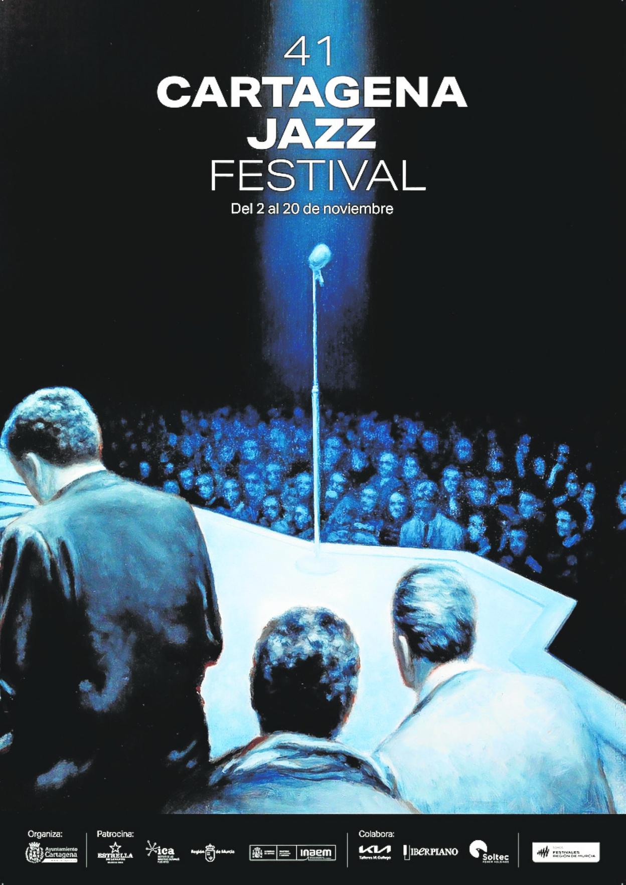 Cartel del Cartagena Jazz Festival, obra de Gonzalo Sicre. 