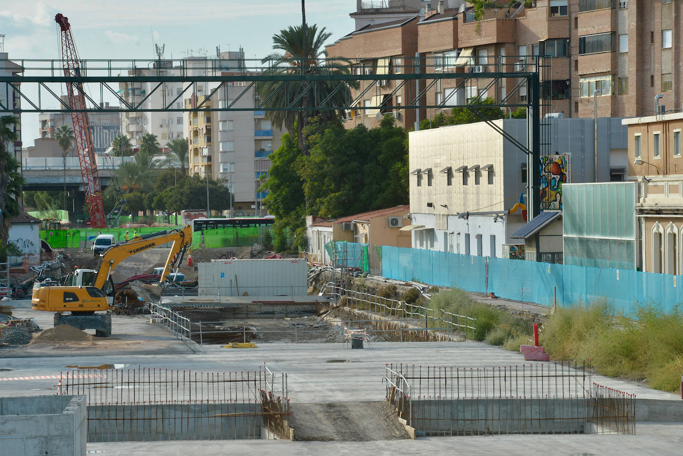 Fotos: Obras en la estación de tren del Barrio del Carmen de Murcia para la llegada del AVE