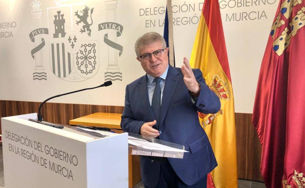 El delegado del Gobierno en la Región, José Vélez, este viernes.