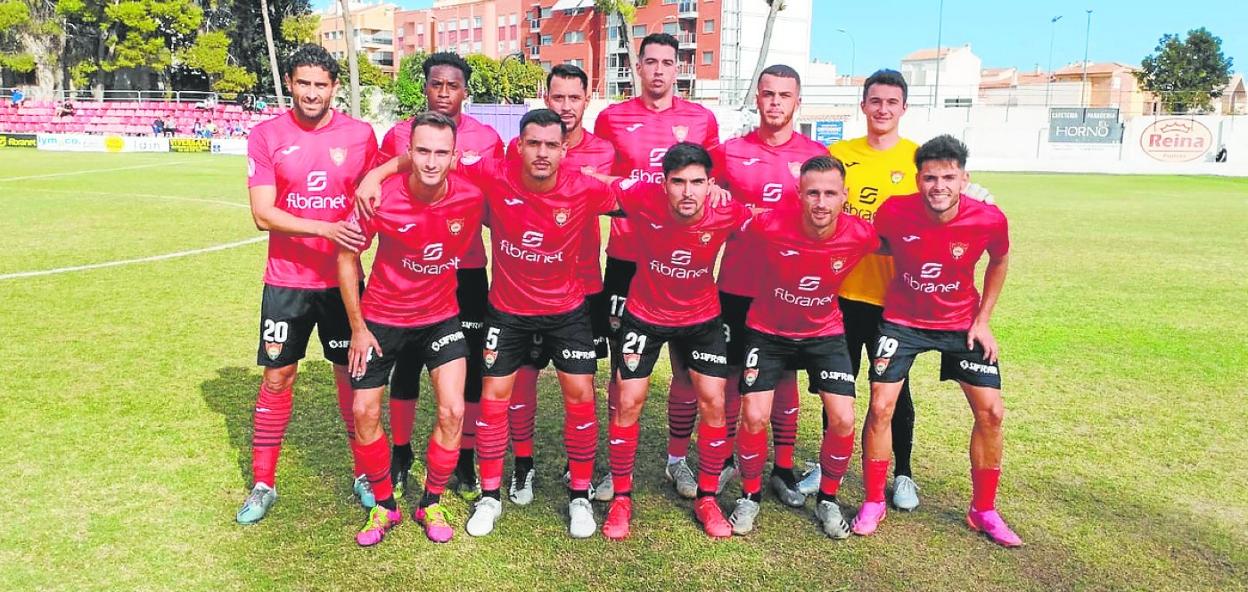 Once titular del CD Cieza en el partido que les enfrentó al Caravaca esta temporada. 