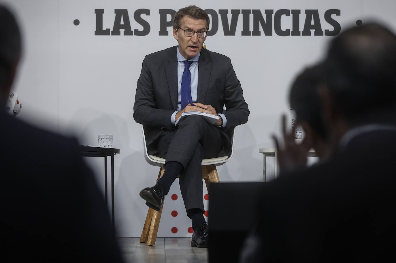 Alberto Núñez Feijóo, interviene durante el encuentro sobre 'Los Retos del Futuro' de Las Provincias.