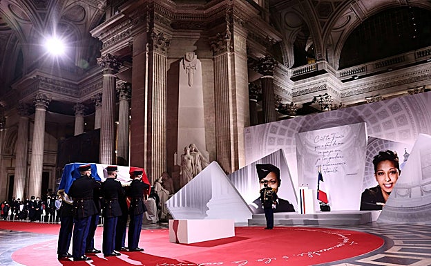 El cenotafio de Josephin Baker en el Panteón de Francia. 