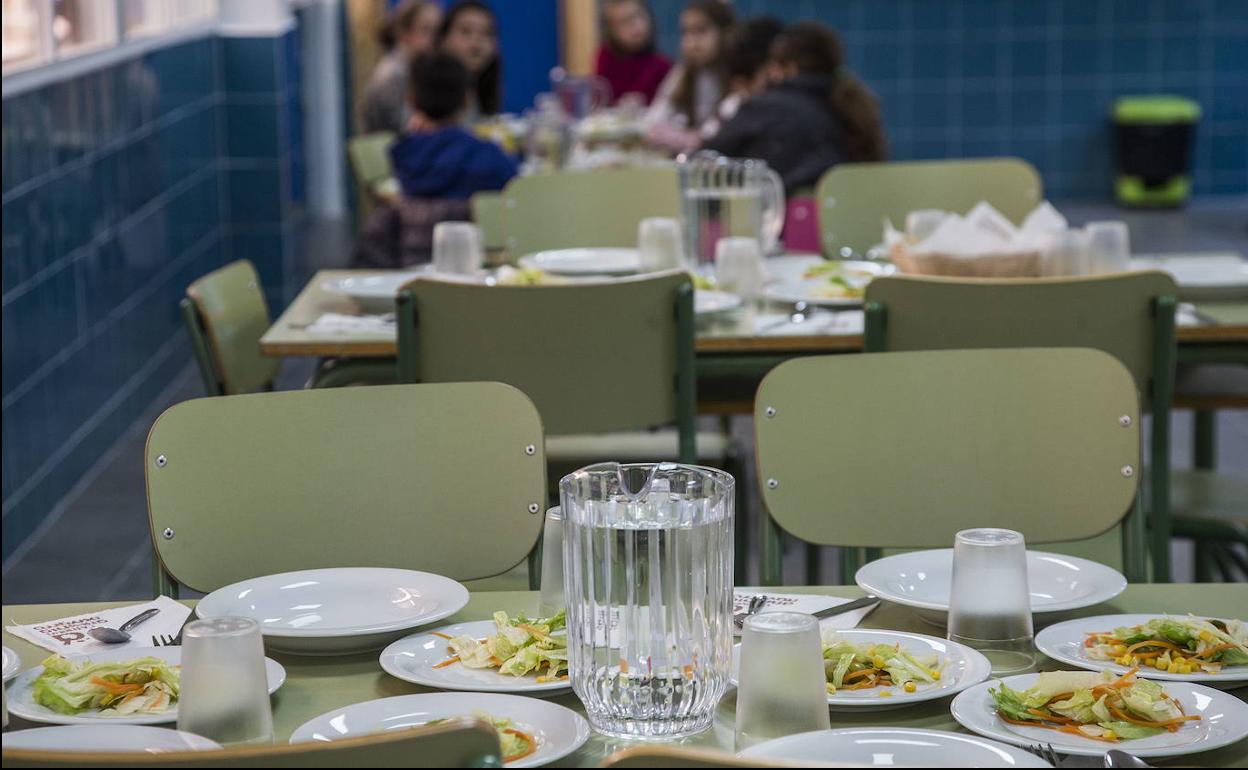 Imagen de un comedor escolar de Cartagena, en una imagen de archivo.