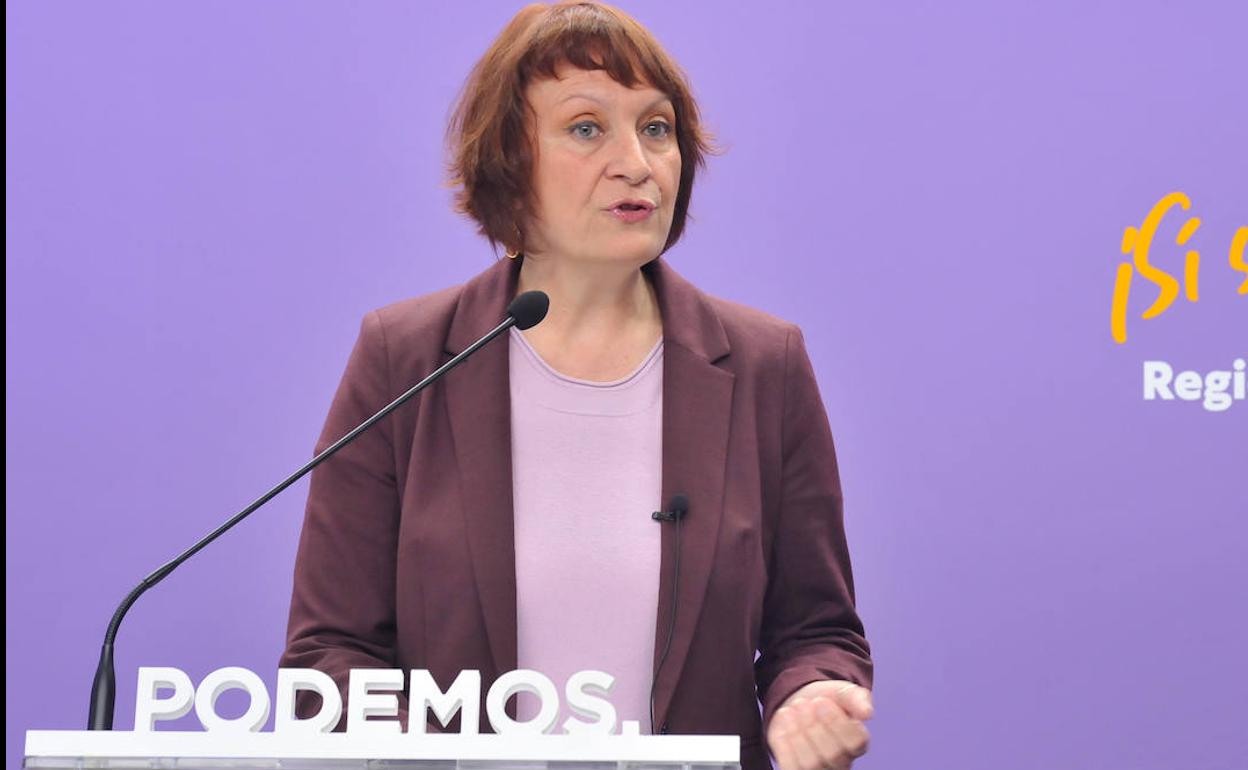 La diputada de Podemos en la Región de Murcia María Marín, en una imagen de archivo.