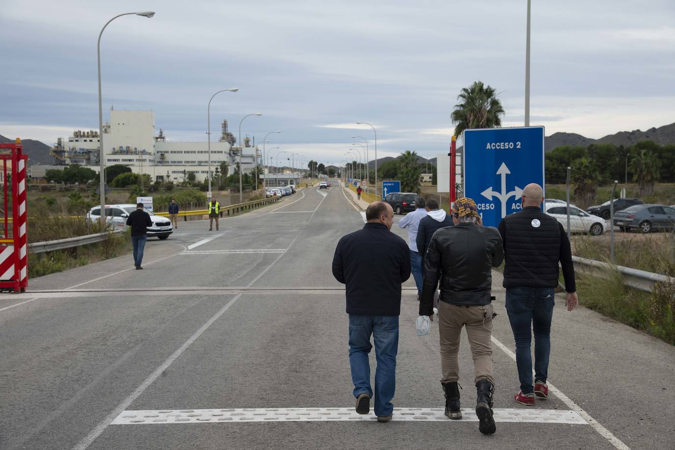 Fotos: Los trabajadores de Sabic protestan en La Aljorra
