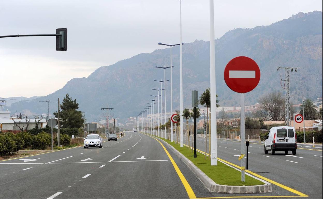 Imagen de archvo de la Costera Sur, que conecta Santo Ángel y la carretera de Algezares.