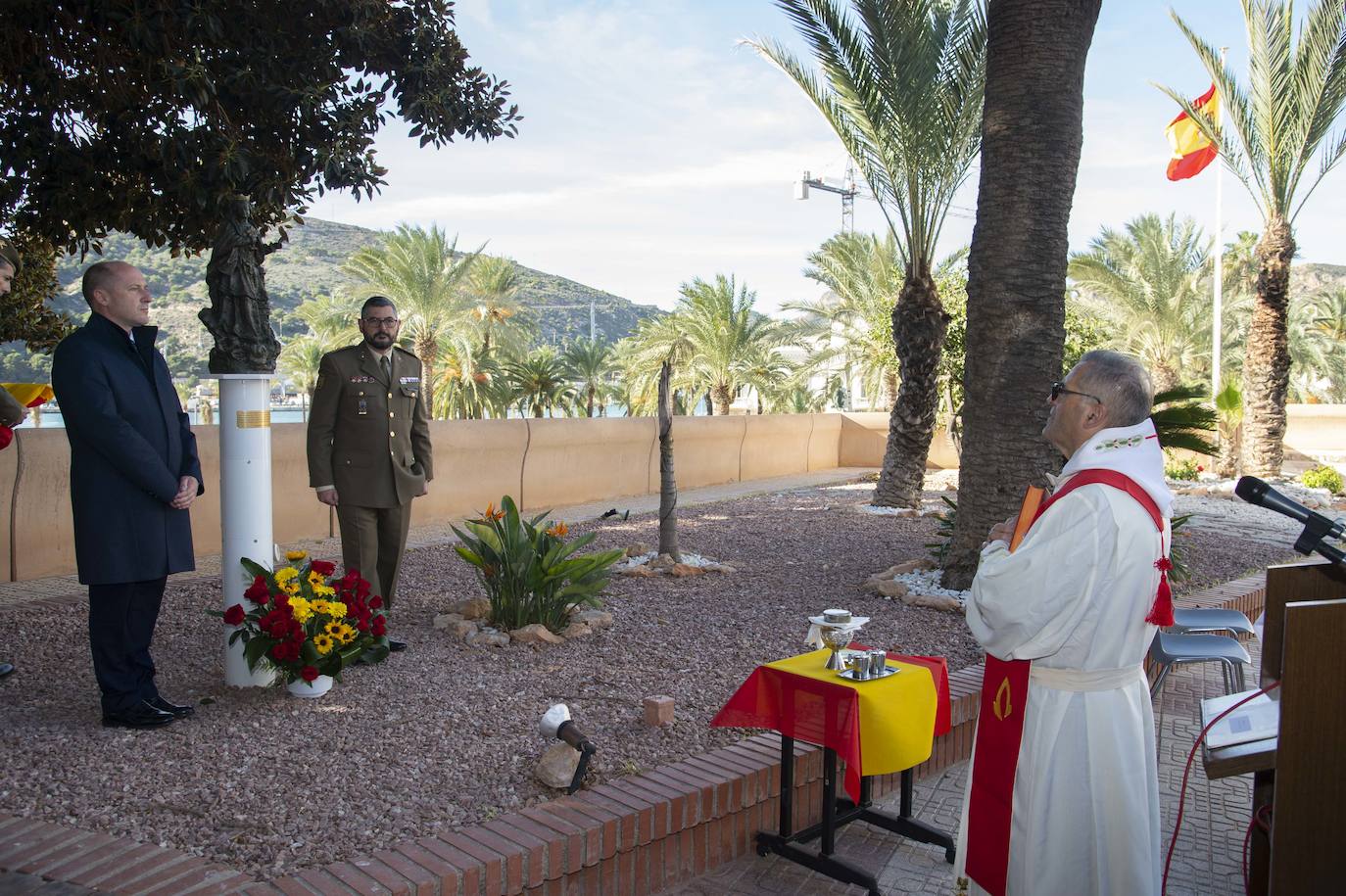 Fotos: Una Santa Bárbara de Quirós protege el Gobierno Militar en Cartagena