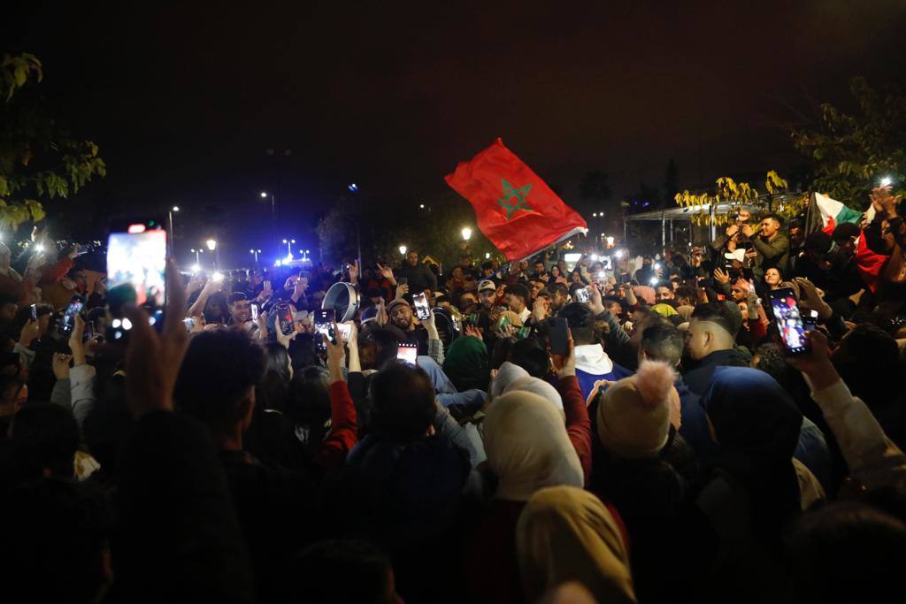 Fotos: Celebración de la colonia marroquí de la Región de Murcia tras vencer a España en el Mundial, en imágenes