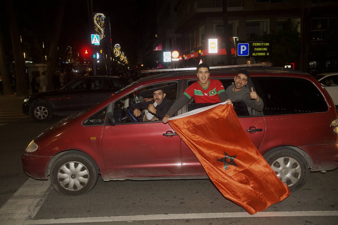 Fotos: Celebración de la afición marroquí en Murcia y Lorca