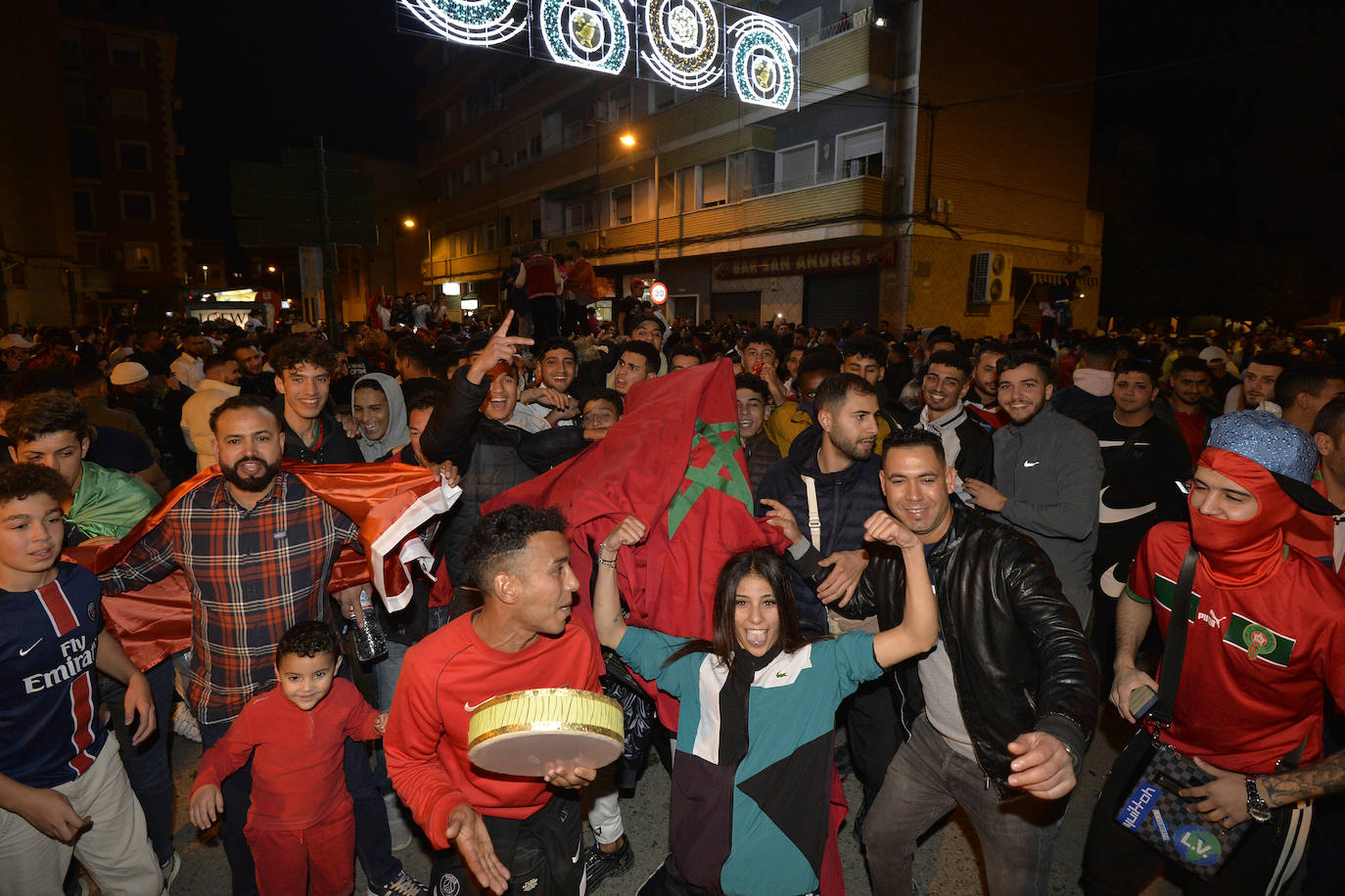 Fotos: Celebración de la afición marroquí en Murcia y Lorca