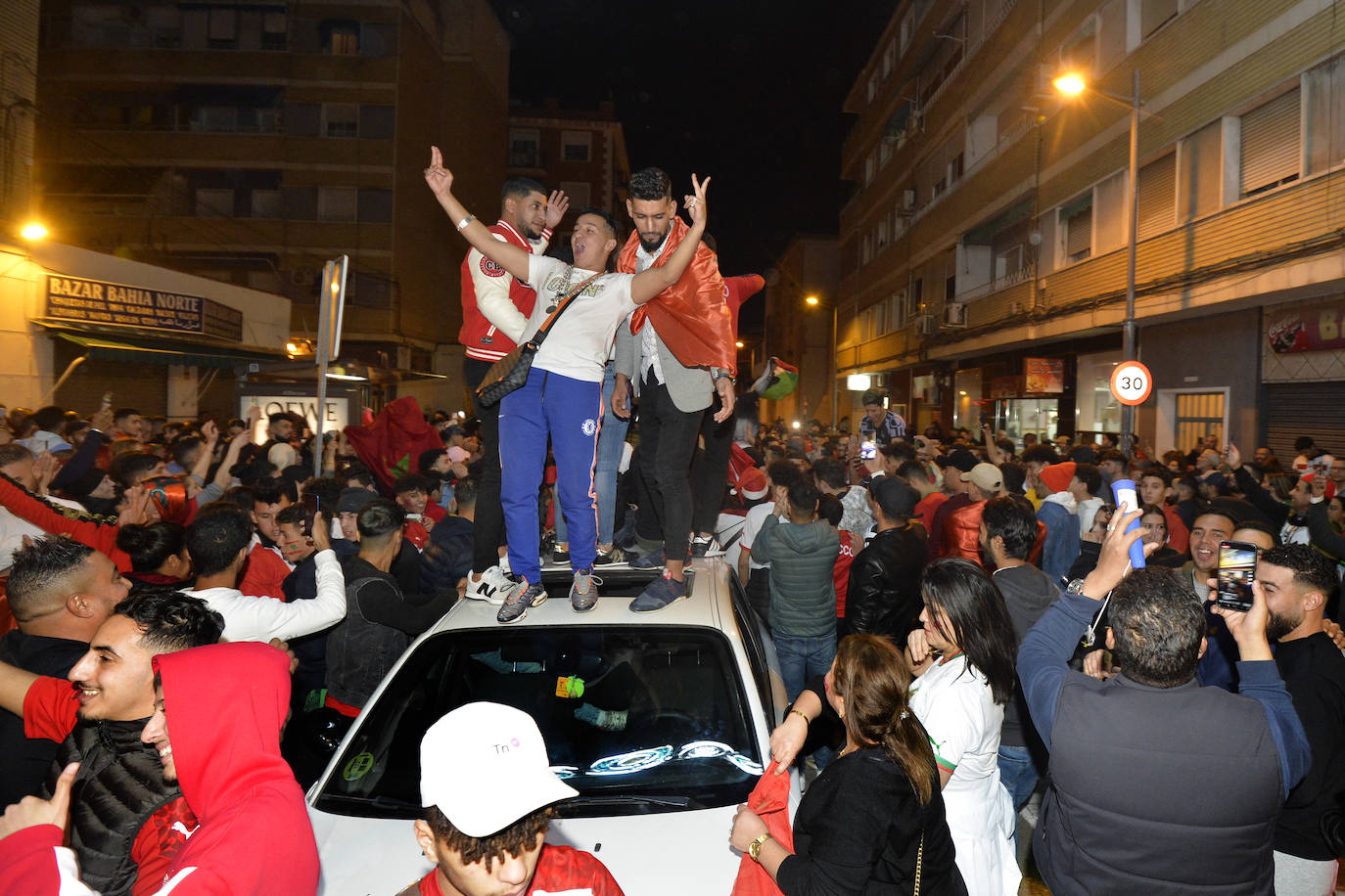 Fotos: Celebración de la afición marroquí en Murcia y Lorca