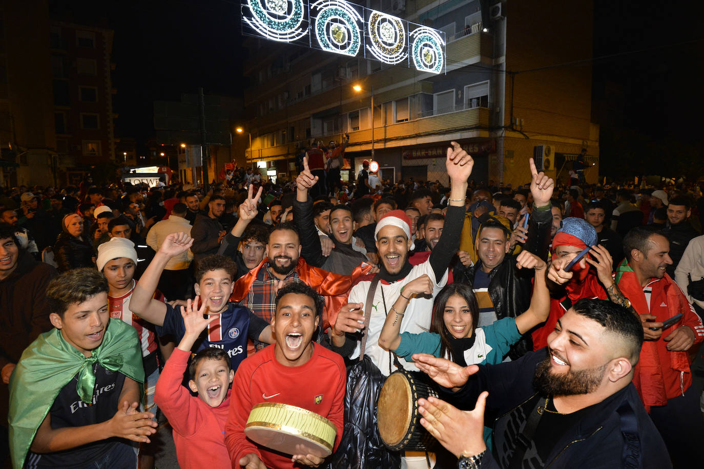 Fotos: Celebración de la afición marroquí en Murcia y Lorca