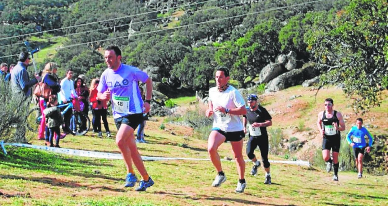 Prueba de carrera por montaña. 
