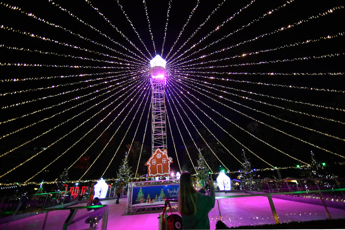 Fotos: Encendido de las luces navideñas en Murcia