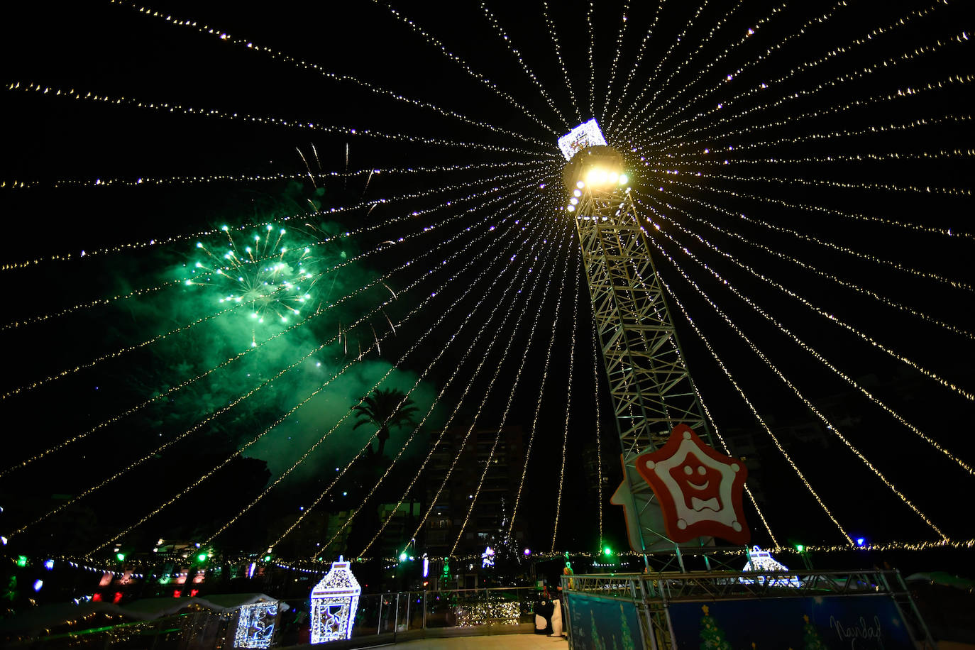 Fotos: Encendido de las luces navideñas en Murcia