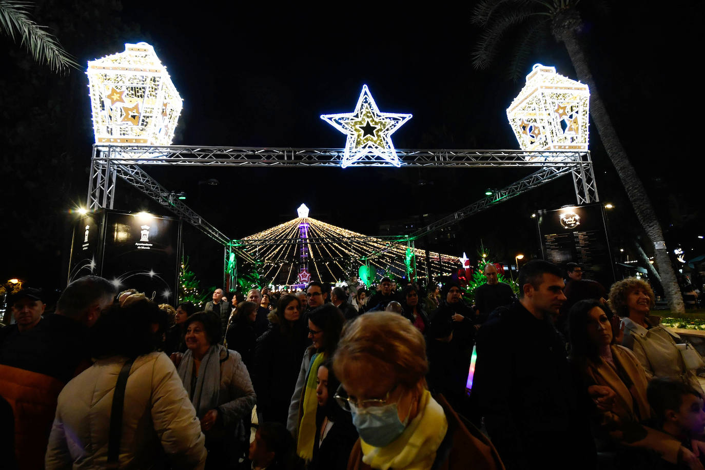 Fotos: Encendido de las luces navideñas en Murcia