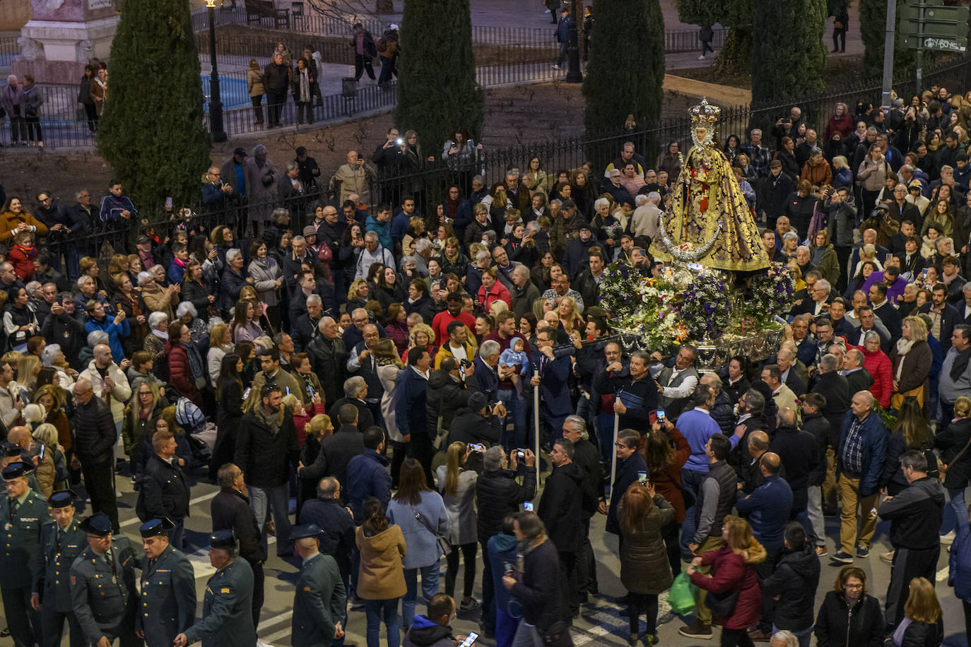 La llegada de la Morenica a la Catedral de Murcia, en imágenes