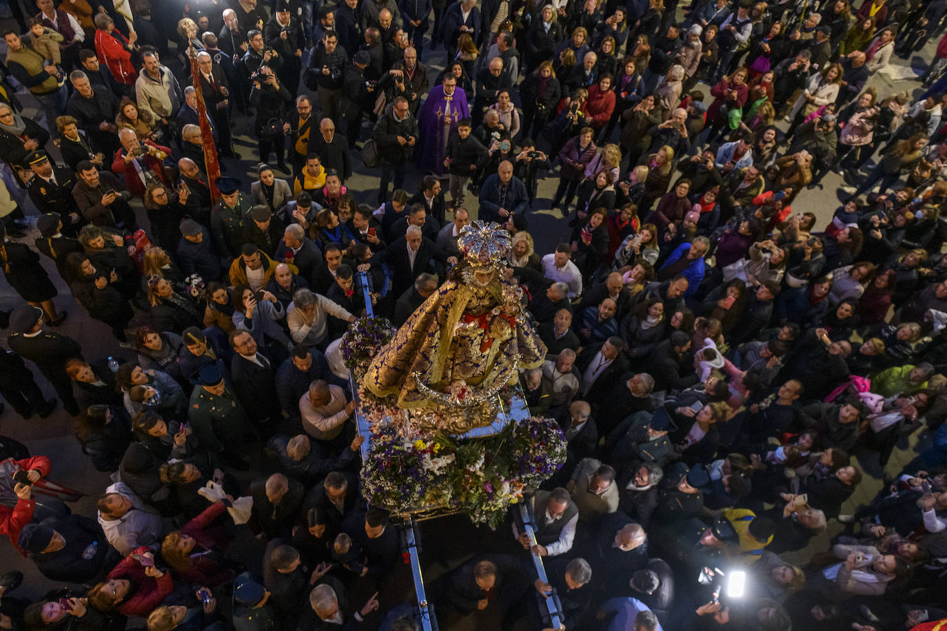La llegada de la Morenica a la Catedral de Murcia, en imágenes