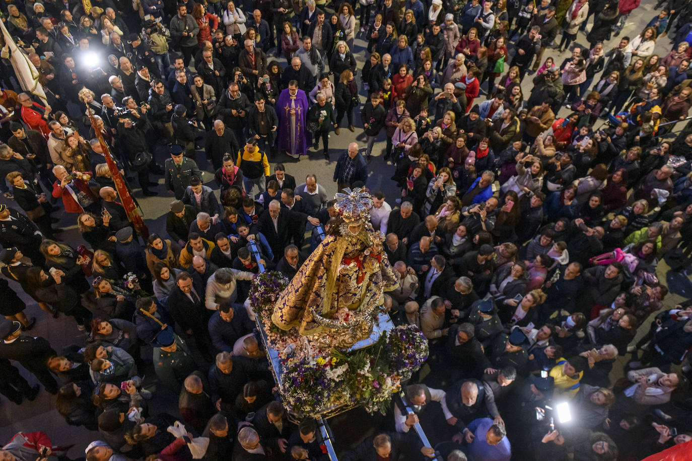 La llegada de la Morenica a la Catedral de Murcia, en imágenes