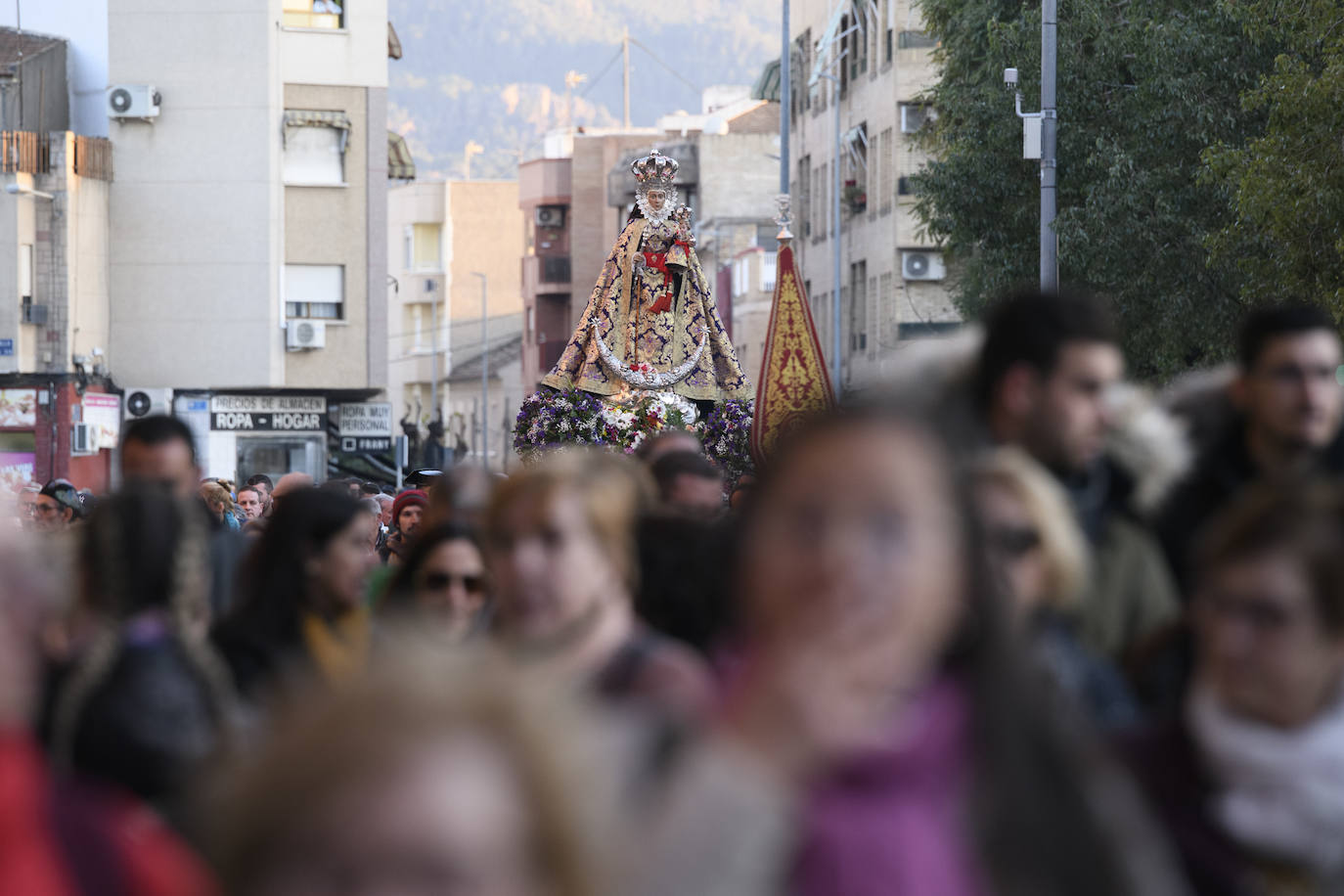 La llegada de la Morenica a la Catedral de Murcia, en imágenes
