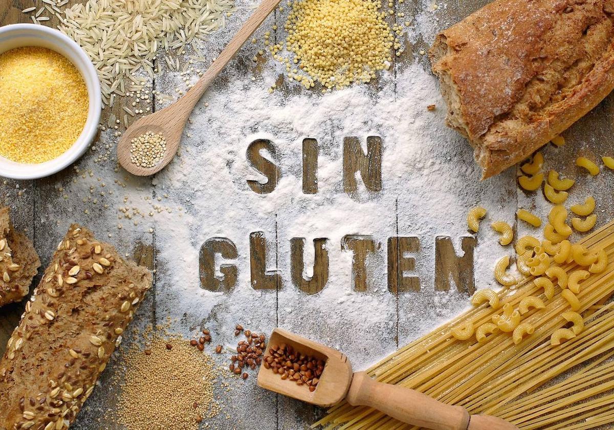 Alimentos sin gluten.