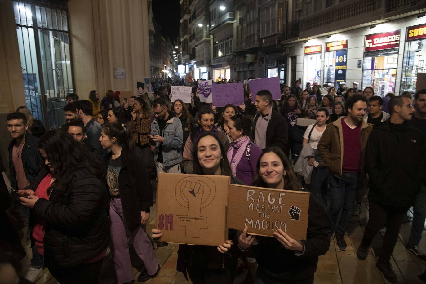 La manifestación del Día de la Mujer en Cartagena, en imágenes
