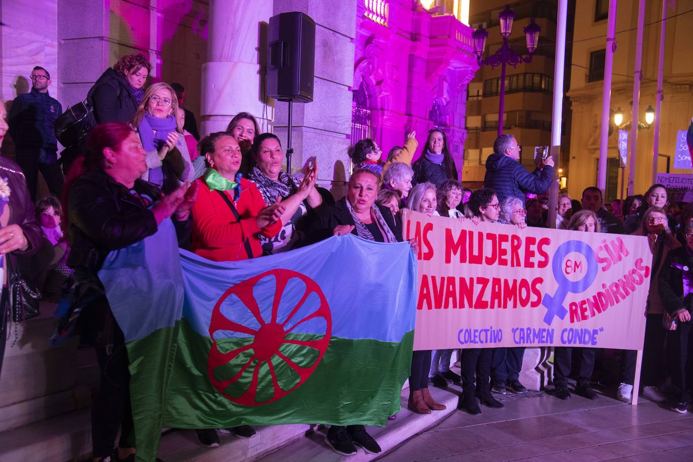 La manifestación del Día de la Mujer en Cartagena, en imágenes