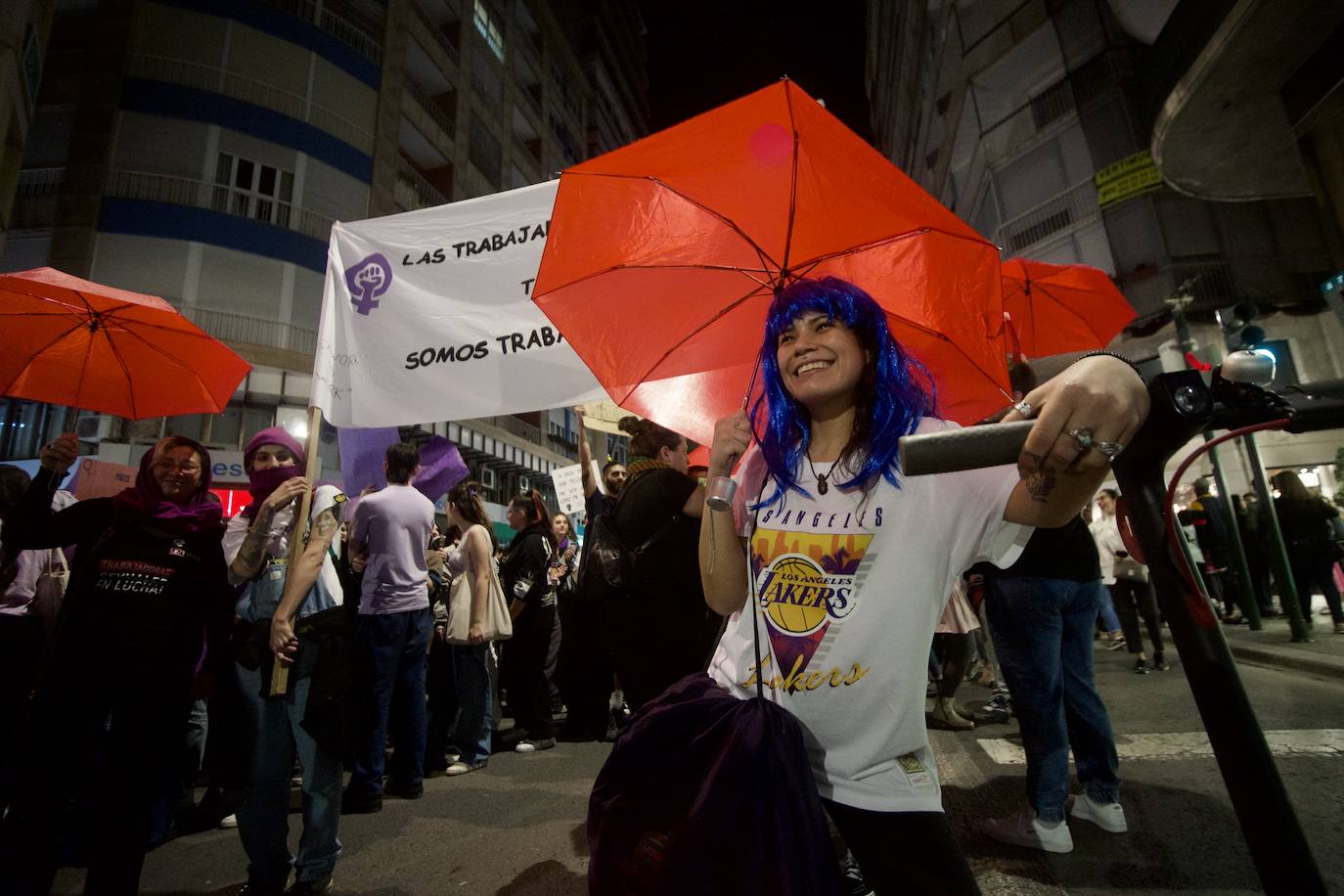 La manifestación del Día de la Mujer en Murcia, en imágenes