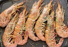 Unas gambas salpimentadas para cocinar.
